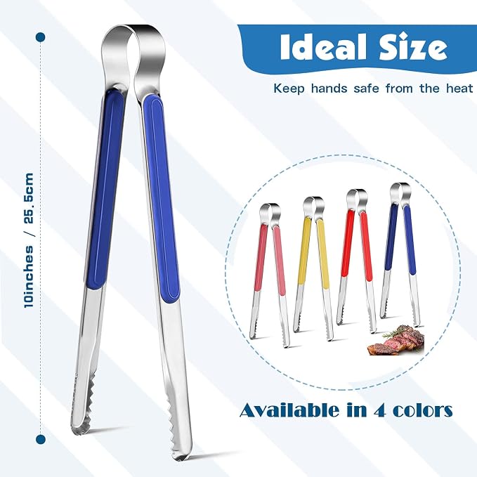 4Pcs Stainless Steel Kitchen Tongs - Image 3