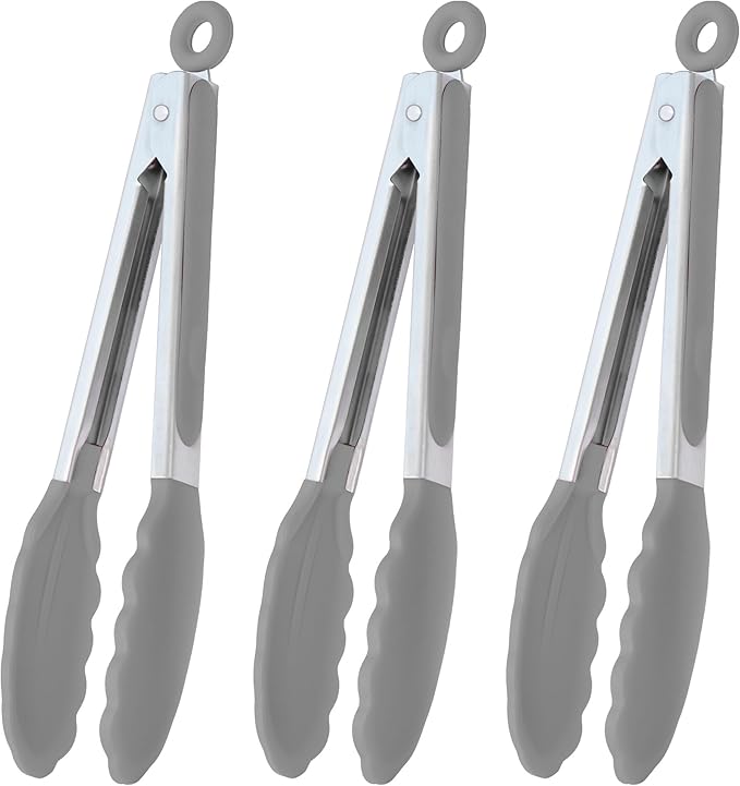 HINMAY Locking Kitchen Tongs by HINMAY