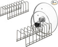 Pot Lid Organizer, Stainless Steel Pot Lid Storage Rack Holder, Cutting Board by lonpute