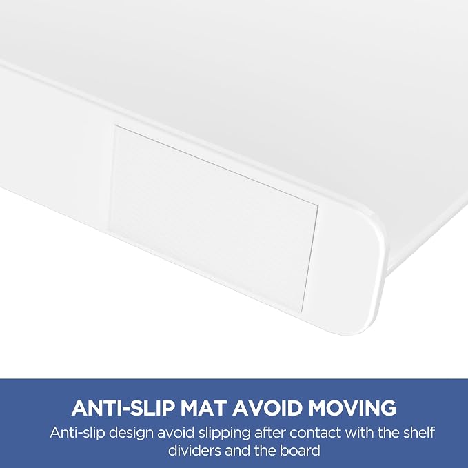 HBlife 6 Pcs White Acrylic Shelf Dividers, Vertical Purse Organizer - Image 5