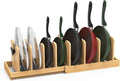 Bamboo Pot Lid Organizer, Pots and Pans Organizer Inside Cabinet, Pot Lids by BAMBITION
