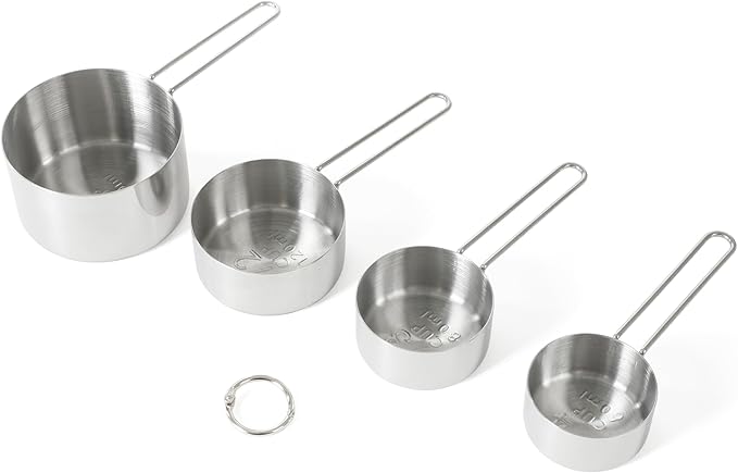 Martha Stewart Richburn 4-Piece Stainless Steel Measuring Cups Set – Durable - Image 4