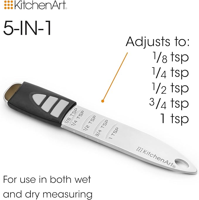 KitchenArt Pro Adjust-A-Teaspoon, Stainless Steel Measuring Spoon - Image 6