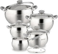 Daniks Modern 10-Piece Stainless Steel Cookware Set by Daniks