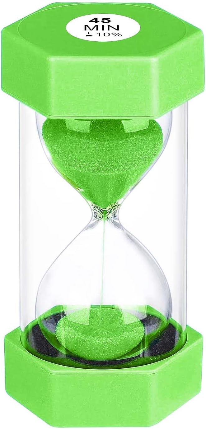Hourglass 45 Minute Sand Timer, Colorful Hour Glass Sandglass by YLTIMER