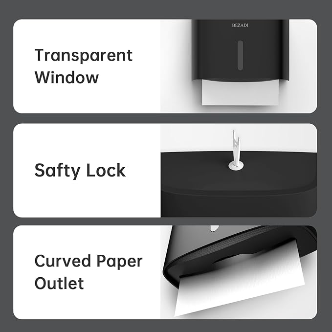 Paper Towel Dispenser, Large Capacity Wall Mount Tissue Dispensers - Image 2