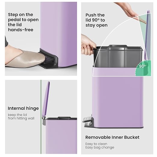 Cesun Small Bathroom Trash Can - Image 5