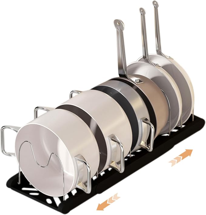 Pot Rack -Expandable Pan Organizer by Lhieiayh