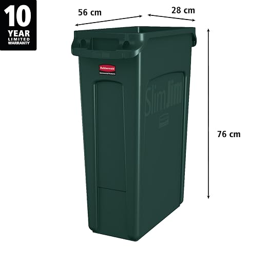 Rubbermaid Commercial Products Slim Jim Plastic Rectangular Recycling/Compost - Image 2