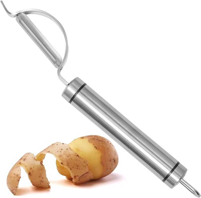 Potato Peeler Stainless Steel, Curved Multifunctional Vegetable Peeler by GlobalDigitronix
