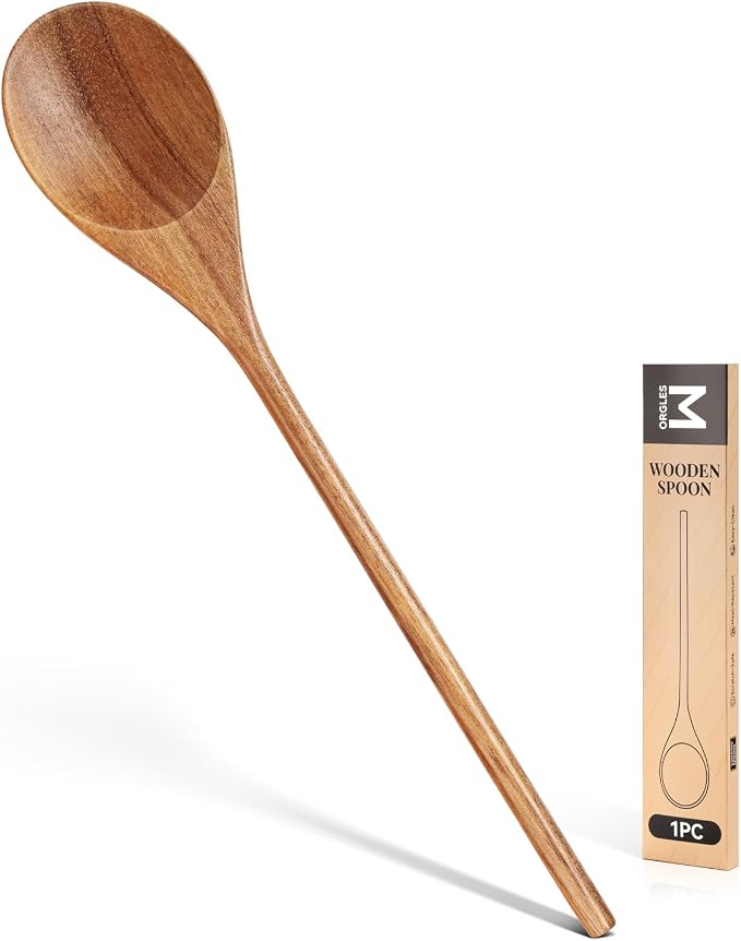 MORGLES Wooden Spoons, 12 Inches Wood Spoons by Morgles