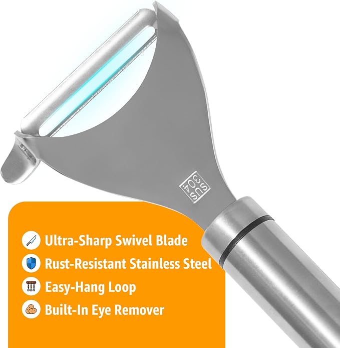 Potato Peeler Stainless Steel, Y Peeler Multifunctional Vegetable Peeler - Image 4