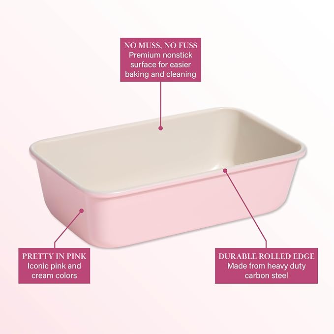 Paris Hilton Nonstick Carbon Steel Bakeware Collection, 9-Inch x 5-Inch Loaf Pan - Image 5