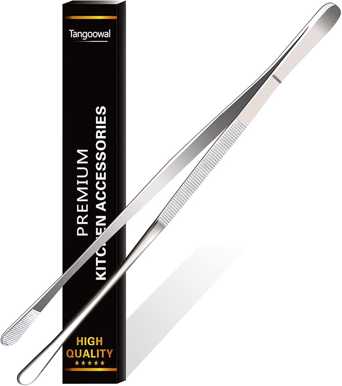 12-Inch Professional Kitchen & Cooking Tweezers Tongs by KitchenCookingTweezersTongs
