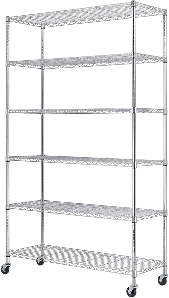 BestOffice | 6-Tier Wire Storage Shelves by BestOffice