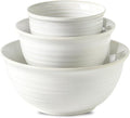 HASENSE Ceramic Mixing Bowls Set, 2.1/1.0/0.5 Qt, Handmade Salad Serving Bowls by Hasense