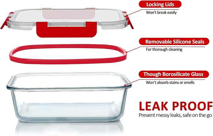 M MCIRCO 24-Piece Glass Food Storage Containers - Image 3