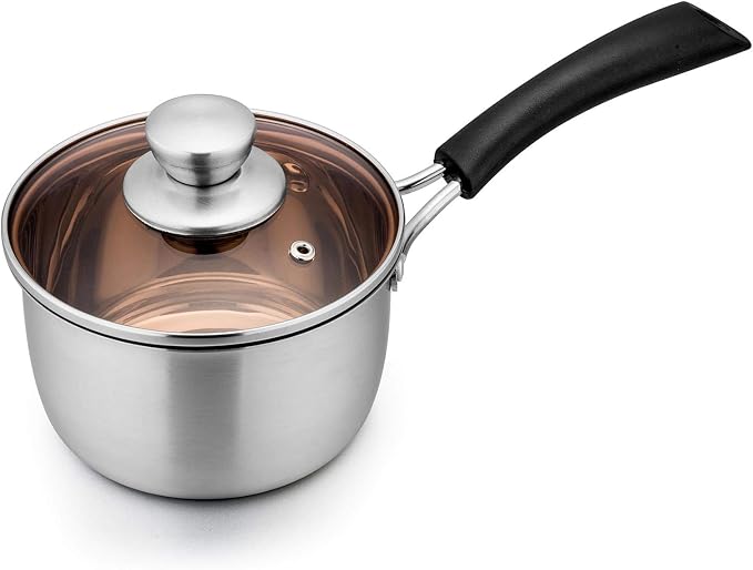TeamFar 1 Quart Saucepan, Stainless Steel Saucepan by TeamFar