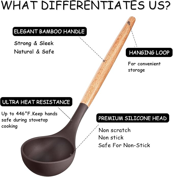 MIBOTE Silicone Cooking Kitchen Utensils Set - Image 4