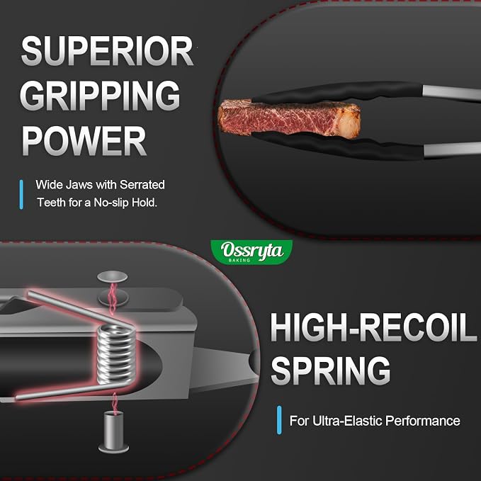 Kitchen Tongs with Silicone Tips - Image 4