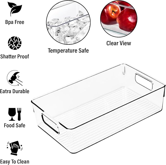 ShelfShaper Large Clear Plastic Storage Bins, Pantry Organizers and Storage - Image 2
