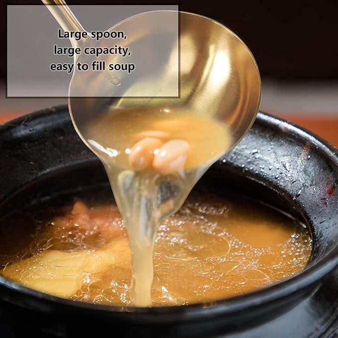 Newness Soup Ladle, Durable 304 Stainless Steel Soup Spoon - Image 6