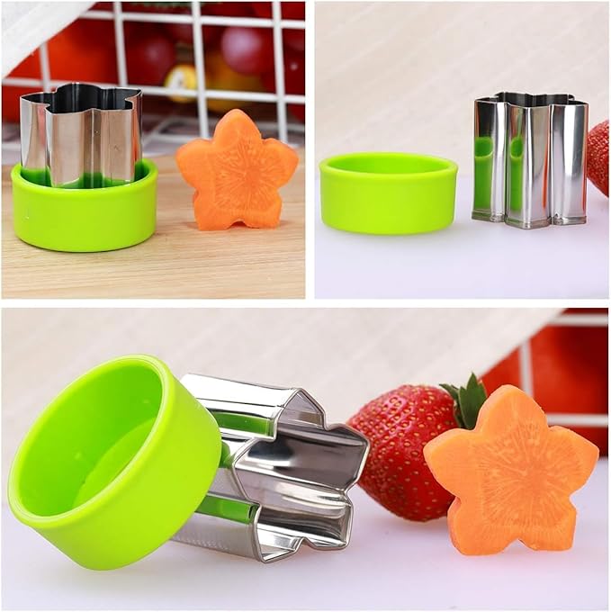 Vegetable Cutter Shapes Set – 1.5" Stainless Steel Mini Cookie & Fruit Cutters - Image 3