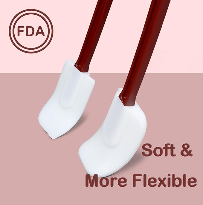 10 INCH Silicone Spatulas Heat Resistant Heavy Duty Rubber Spatulas Commercial - Image 4