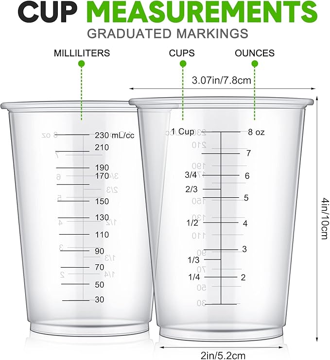 Yunsailing 100 Pack Disposable Measuring Cups - Image 2