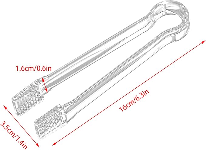10 Pcs Plastic Buffet Serving Tongs, 6.3 Inches - Image 2