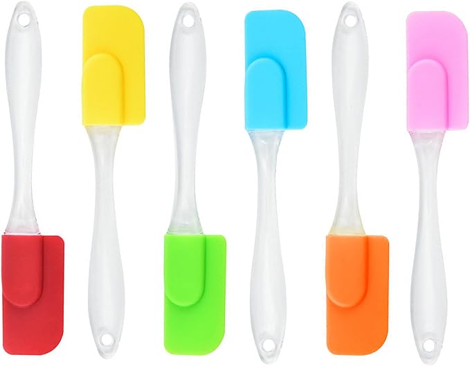 ZukoCert 6 Piece Mini Silicone Spatula Set, Small Heat-Resistant Rubber Spatulas by ZukoCert