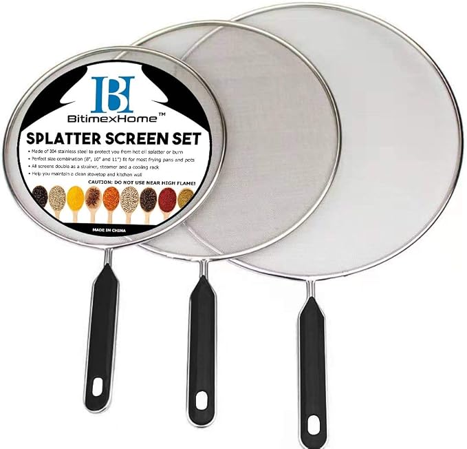 Grease Splatter Screen For Frying Pan Cooking by BitimexHome