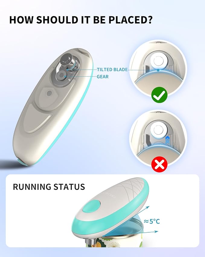 CIRCLE JOY Electric Can Opener, One-Touch Automatic Can Opening - Image 5