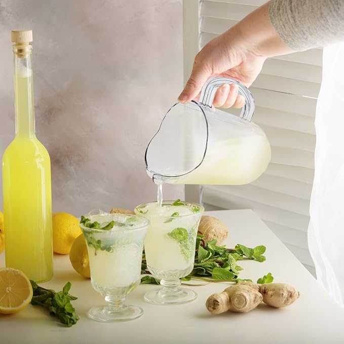 Tessco for you 20 Pcs Plastic Pitchers 60 Ounce Clear Restaurant Jug Large - Image 4
