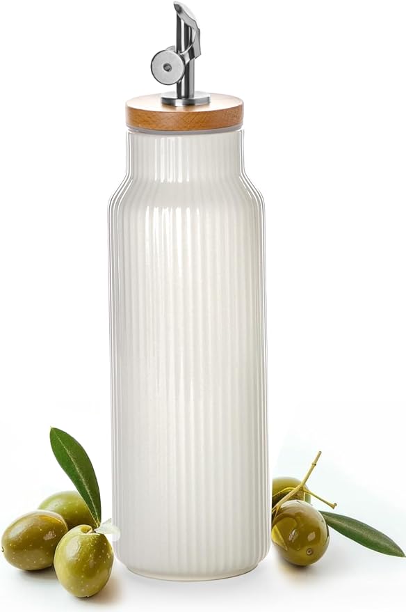 Nucookery 20oz Ceramic Olive Oil Dispenser Bottle by Nucookery
