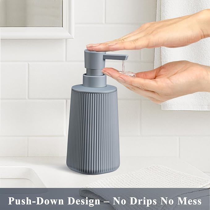 Gray 2 Pack Hand Soap Dispensers Set - Image 2