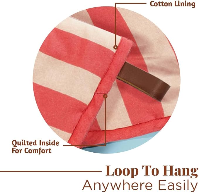 Folkulture Red Oven Mitts - Image 4