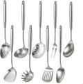 Newness 9 Pcs Cooking Utensils Set, 304 Stainless Steel Kitchen Utensils Set by NewnessFocusOnStainlessSteel