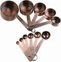 Copper Measuring Cups and Spoons Set, Metric & US Stainless Steel 5 Measuring by Smithcraft