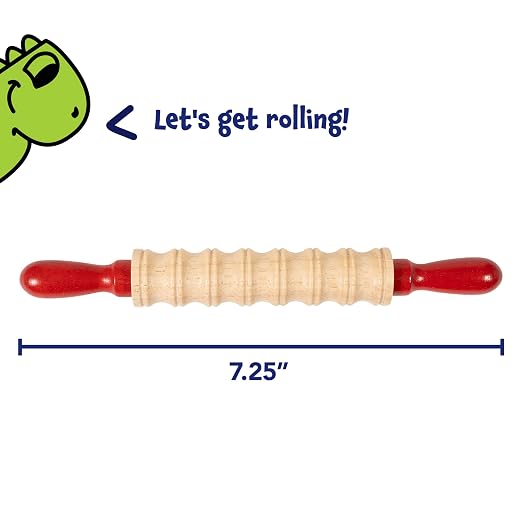 READY 2 LEARN Mini Textured Wooden Rolling Pins | Set of 6 | 7.25 inches | - Image 3