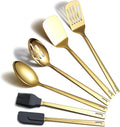 Gold Cooking Spoons, Berglander 6 Pieces Spatula Set Stainless Steel, Metal by Berglander