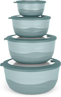 Pera Mixing Bowls with Lids Set, 8 Piece, BPA Free Nesting Kitchen Bowl Set by Unknown