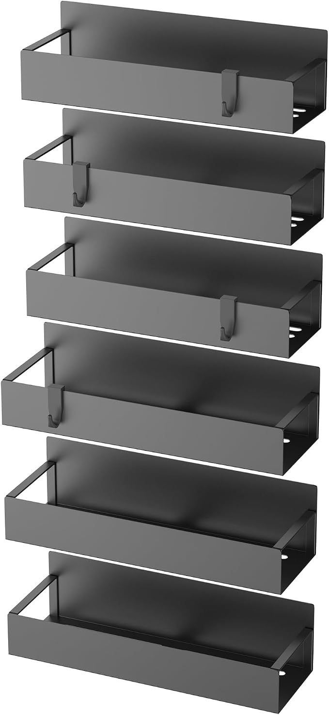 HuggieGems 6 Pack Magnetic Spice Storage Rack Organizer - Image 6