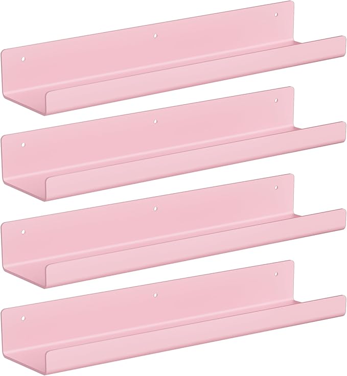 upsimples Acrylic Shelves for Wall Decor, Living Room, Floating Bookshelves for - Image 5
