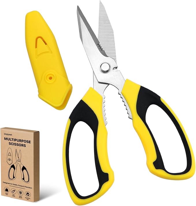 8 Inch Utility Scissors for Kitchen, Craft & DIY – Heavy Duty Stainless Steel by Unknown