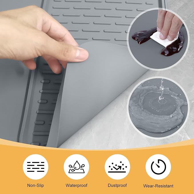 Silicone Coffee Mat, Fits Under Coffee Maker, Espresso Machine, Dish Rack - Image 7