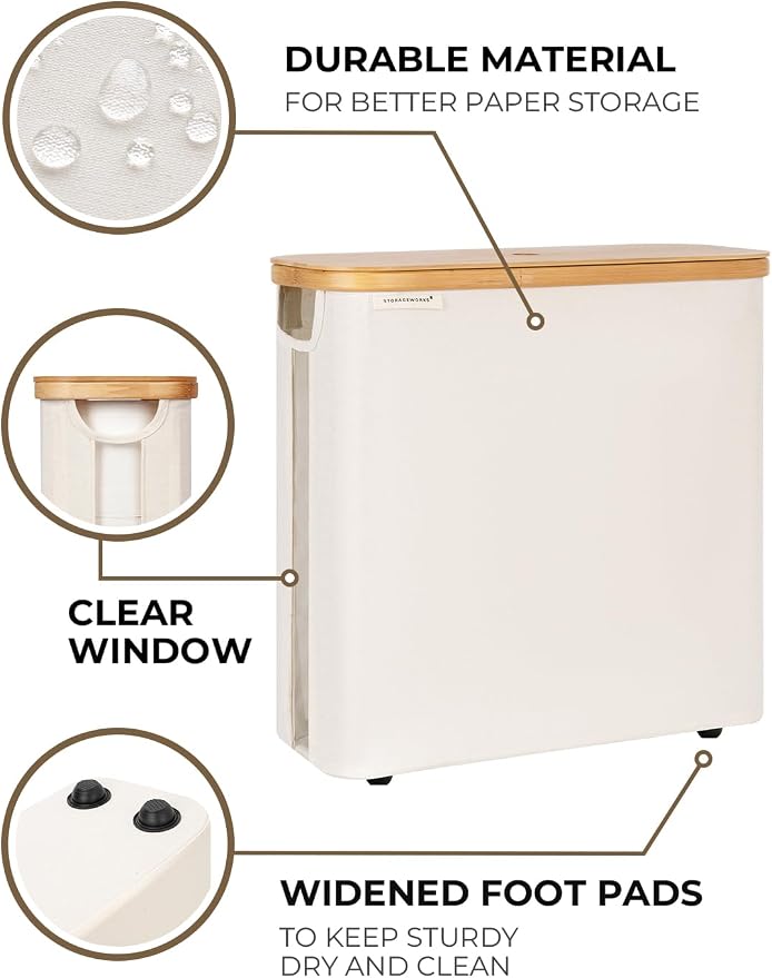 StorageWorks Large Toilet Paper Storage - Image 3
