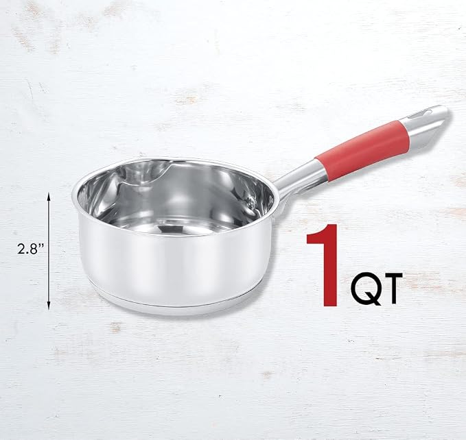 Concord 1 Quart Stainless Steel Saucepan - Image 2