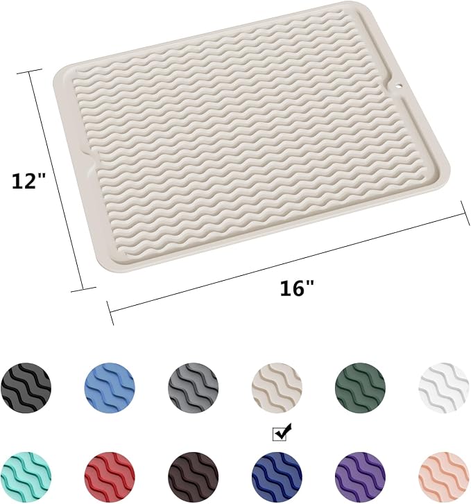 ZLR Silicone Dish Drying Mat & Heat Resistant Trivet - Image 6