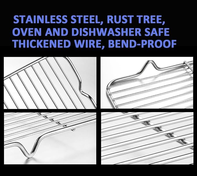 Grilling Rack Heavy Duty Wire Grate Oven Roasting Rack 5.3 x 8.75 inch - Image 4